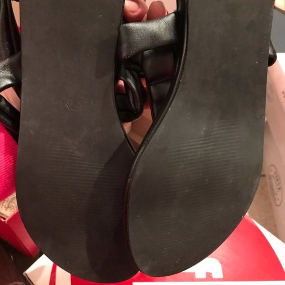 Guess Black Shimmer Bling Sandals GELLAR FLIP FLOP - Picture 5 of 8